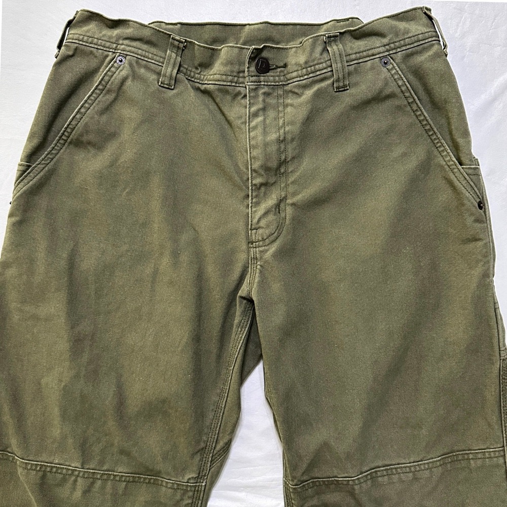 Patagonia Double Knee Iron Forge Hemp Canvas Work Pants Olive Green 33 x 32 - Picture 2 of 13